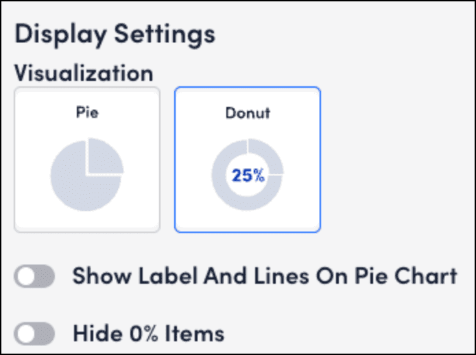 visualization settings