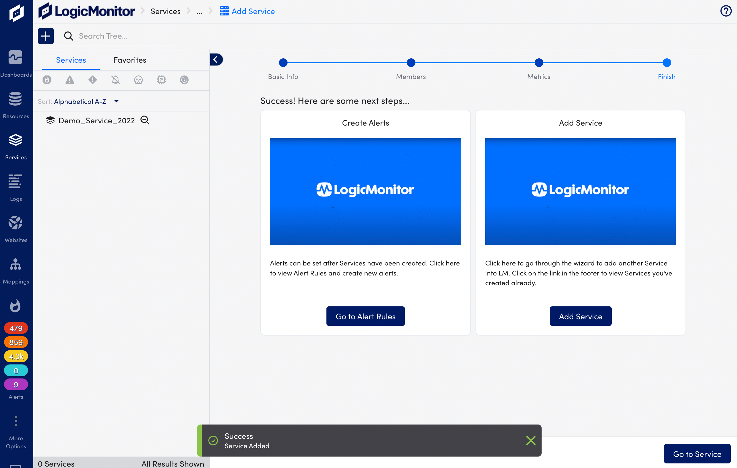 finish cloning service page