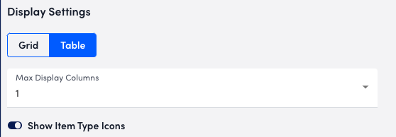 display settings