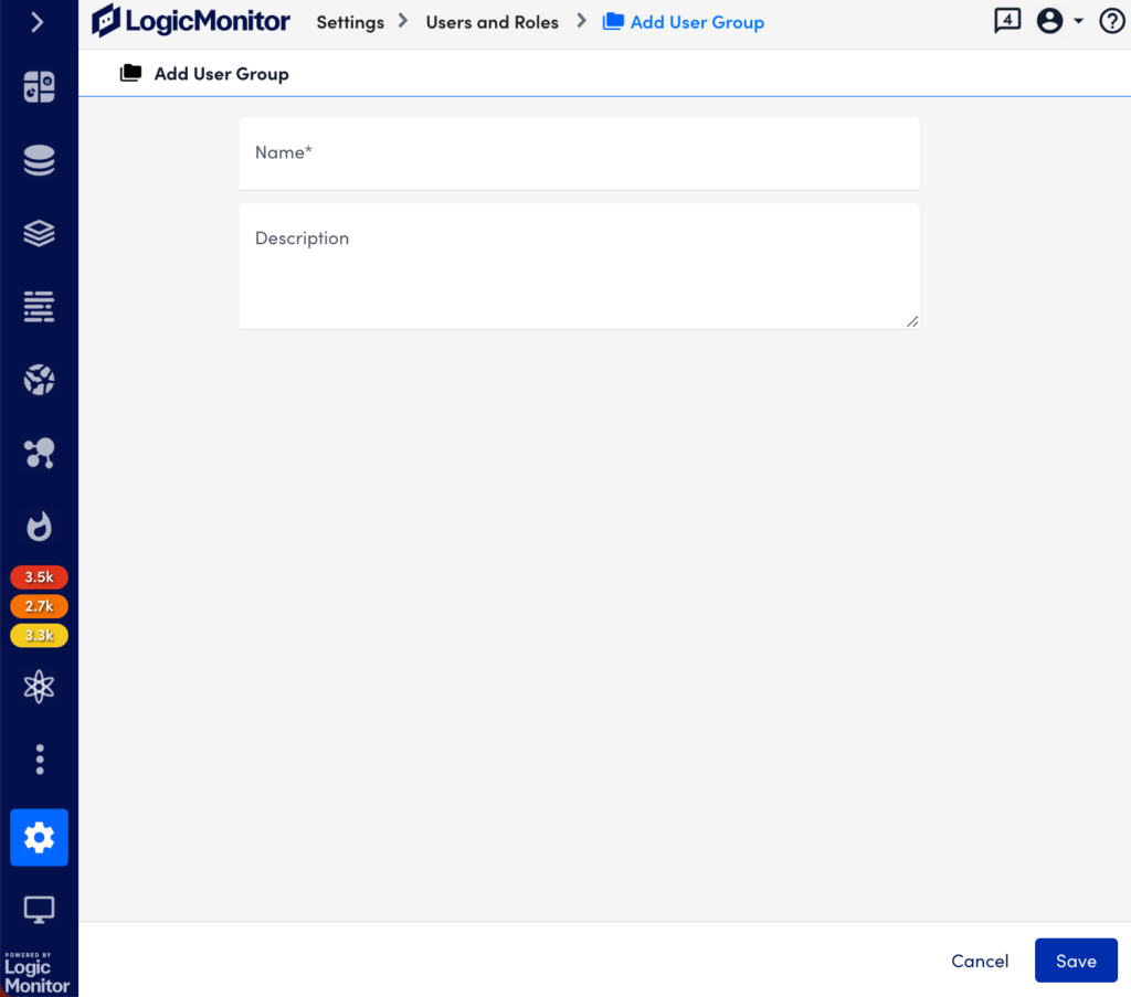 Add user group page